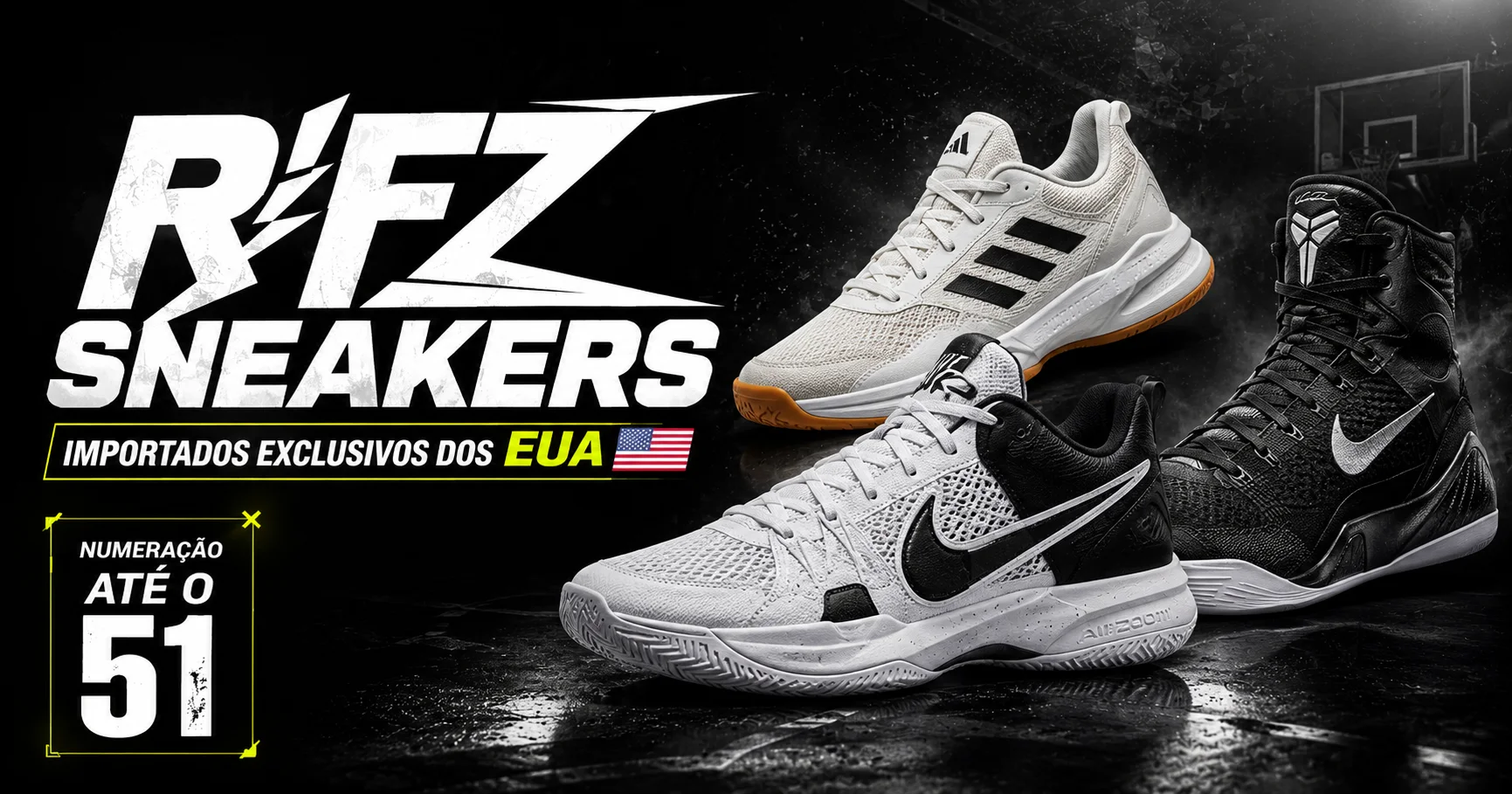 RFZSneakers, importados exclusivos dos EUA, numeração até o 51